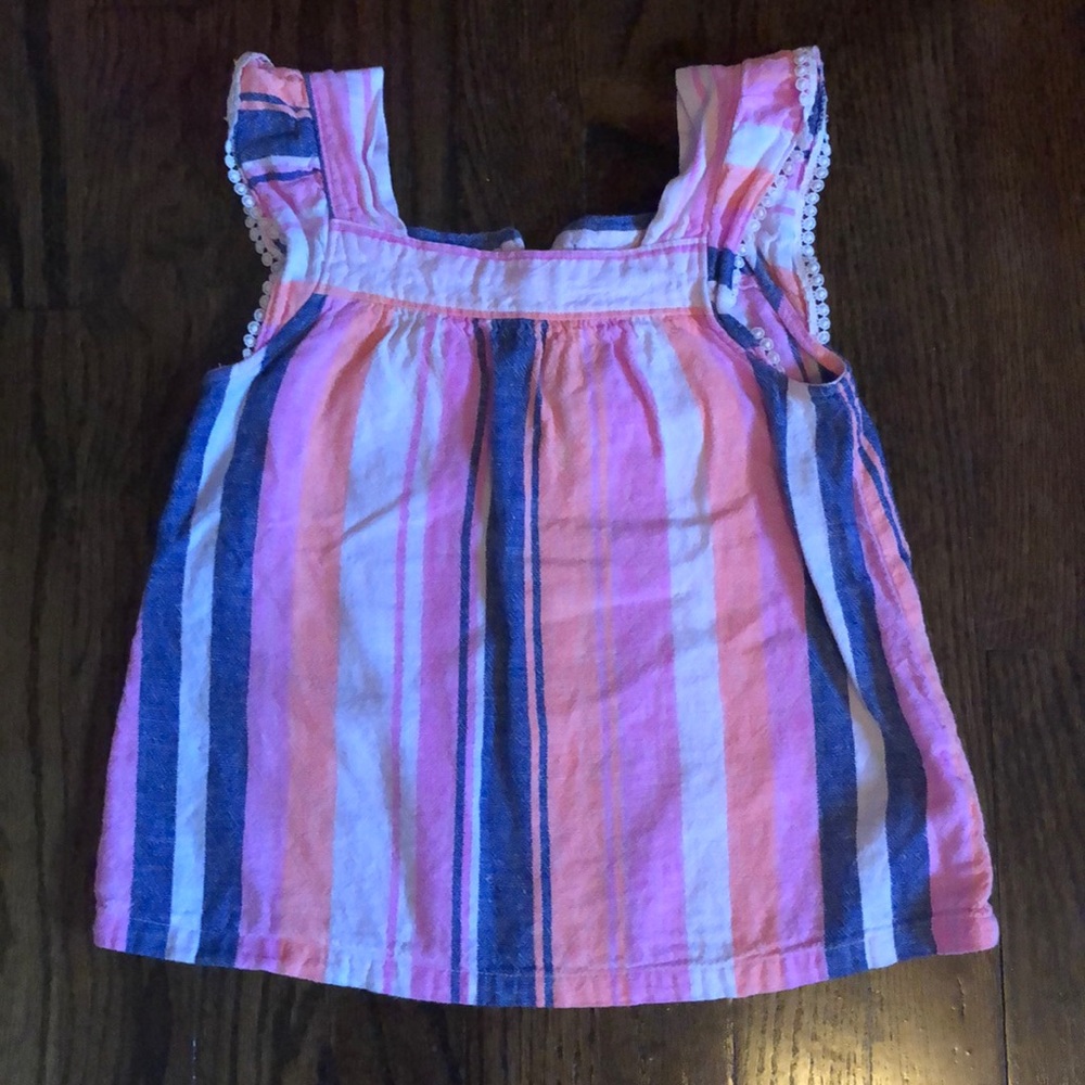 Linen stripe tank